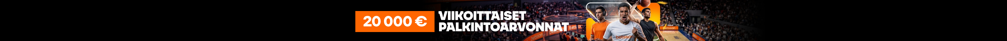 20 000 € viikoittaiset käteisarvonnat