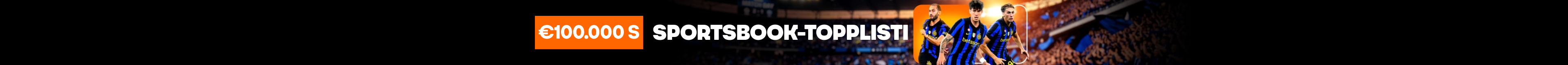 €100.000 Sportsbook-topplisti